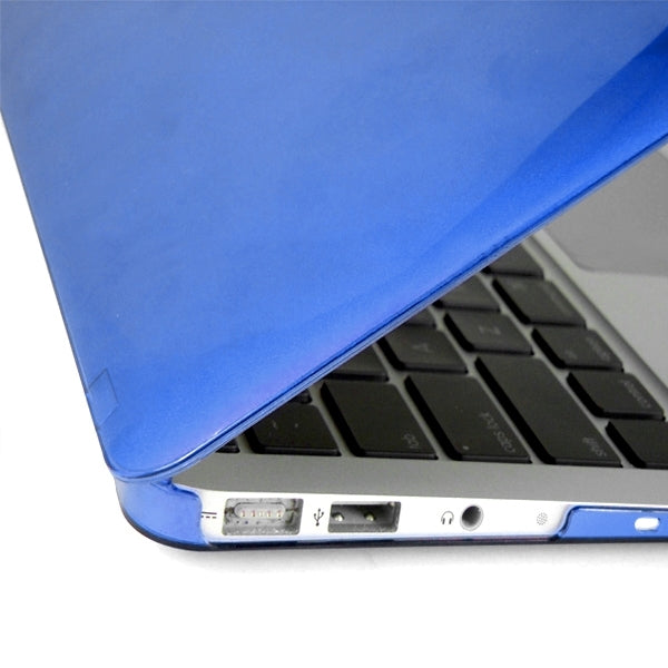 ENKAY for MacBook Air 11.6 inch (US Version) / A1370 / A1465 4 in 1 Crystal Hard Shell Plastic Protective Case with Screen Protector & Keyboard Guard & Anti-dust Plugs(Dark Blue) - MacBook Air Cases by ENKAY | Online Shopping UK | buy2fix