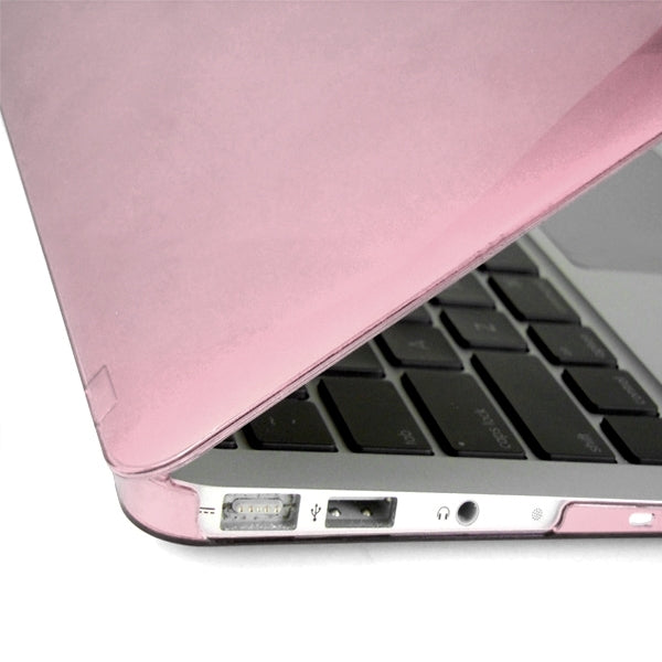 ENKAY for MacBook Air 13.3 inch (US Version) / A1369 / A1466 4 in 1 Crystal Hard Shell Plastic Protective Case with Screen Protector & Keyboard Guard & Anti-dust Plugs(Pink) - MacBook Air Cases by ENKAY | Online Shopping UK | buy2fix