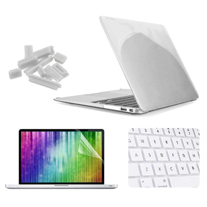 ENKAY for MacBook Air 13.3 inch (US Version) / A1369 / A1466 4 in 1 Crystal Hard Shell Plastic Protective Case with Screen Protector & Keyboard Guard & Anti-dust Plugs(White) - MacBook Air Cases by ENKAY | Online Shopping UK | buy2fix