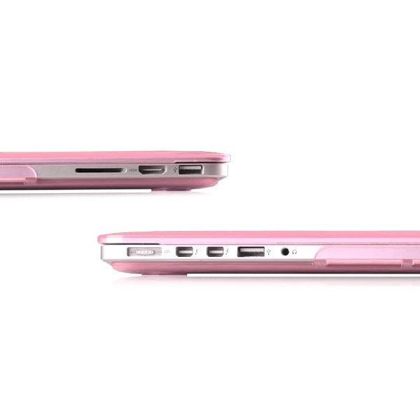 ENKAY for MacBook Pro Retina 15.4 inch (US Version) / A1398 4 in 1 Crystal Hard Shell Plastic Protective Case with Screen Protector & Keyboard Guard & Anti-dust Plugs(Pink) - MacBook Pro Cases by ENKAY | Online Shopping UK | buy2fix