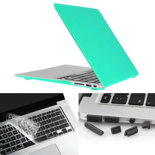 ENKAY for Macbook Air 11.6 inch (US Version) / A1370 / A1465 Hat-Prince 3 in 1 Frosted Hard Shell Plastic Protective Case with Keyboard Guard & Port Dust Plug(Green) - MacBook Air Cases by ENKAY | Online Shopping UK | buy2fix