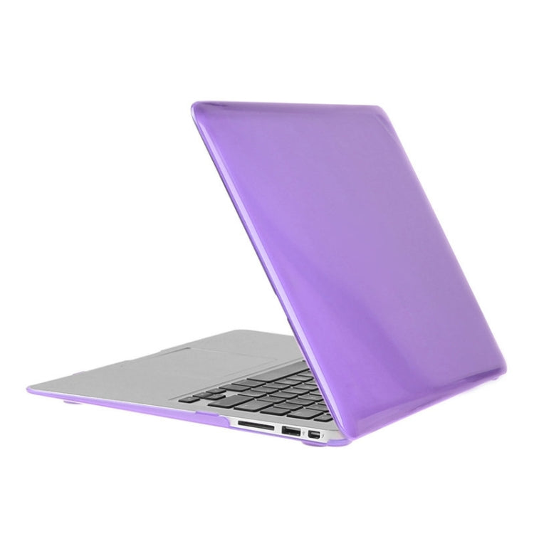 ENKAY for Macbook Air 11.6 inch (US Version) / A1370 / A1465 Hat-Prince 3 in 1 Crystal Hard Shell Plastic Protective Case with Keyboard Guard & Port Dust Plug(Purple) - MacBook Air Cases by ENKAY | Online Shopping UK | buy2fix