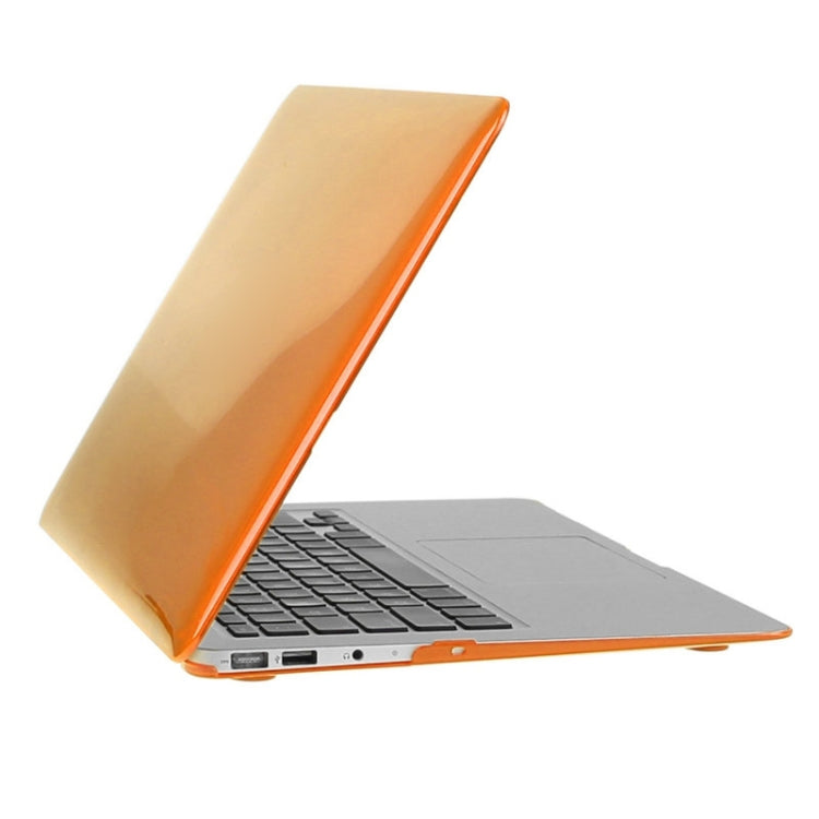 ENKAY for Macbook Air 13.3 inch (US Version) / A1369 / A1466 Hat-Prince 3 in 1 Crystal Hard Shell Plastic Protective Case with Keyboard Guard & Port Dust Plug(Orange) - MacBook Air Cases by ENKAY | Online Shopping UK | buy2fix