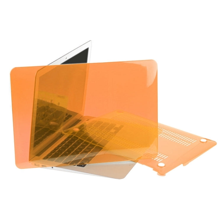 ENKAY for Macbook Air 13.3 inch (US Version) / A1369 / A1466 Hat-Prince 3 in 1 Crystal Hard Shell Plastic Protective Case with Keyboard Guard & Port Dust Plug(Orange) - MacBook Air Cases by ENKAY | Online Shopping UK | buy2fix