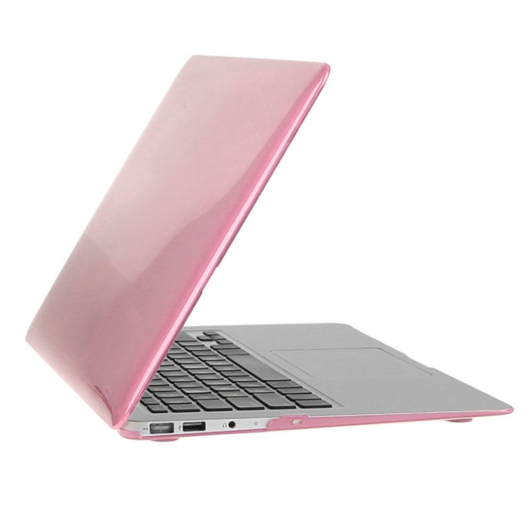 ENKAY for Macbook Air 13.3 inch (US Version) / A1369 / A1466 Hat-Prince 3 in 1 Crystal Hard Shell Plastic Protective Case with Keyboard Guard & Port Dust Plug(Pink) - MacBook Air Cases by ENKAY | Online Shopping UK | buy2fix