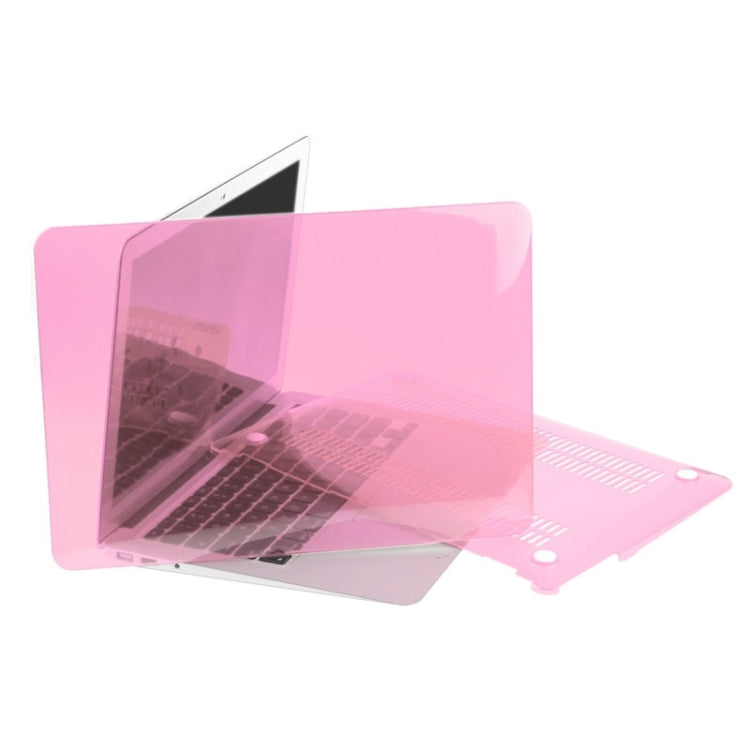 ENKAY for Macbook Air 13.3 inch (US Version) / A1369 / A1466 Hat-Prince 3 in 1 Crystal Hard Shell Plastic Protective Case with Keyboard Guard & Port Dust Plug(Pink) - MacBook Air Cases by ENKAY | Online Shopping UK | buy2fix