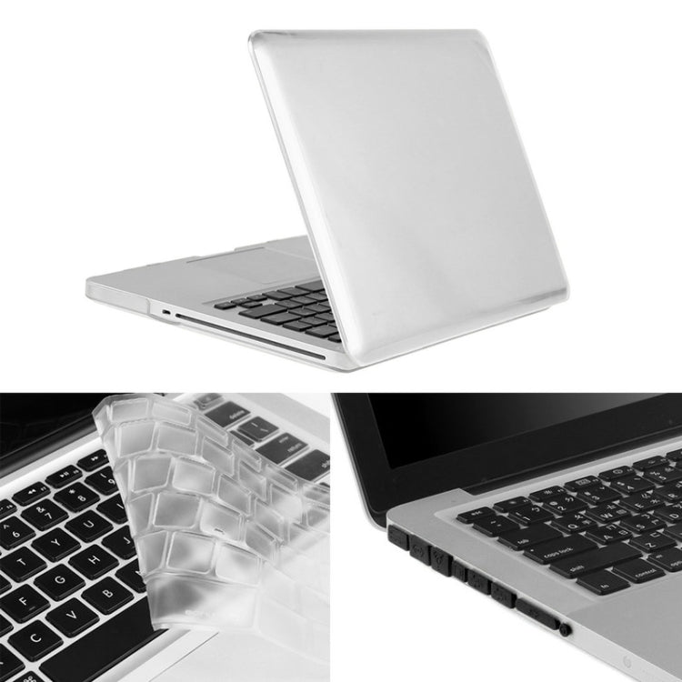 ENKAY for Macbook Pro 15.4 inch (US Version) / A1286 Hat-Prince 3 in 1 Crystal Hard Shell Plastic Protective Case with Keyboard Guard & Port Dust Plug(White) - MacBook Pro Cases by ENKAY | Online Shopping UK | buy2fix