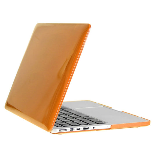 ENKAY for Macbook Pro Retina 15.4 inch (US Version) / A1398 Hat-Prince 3 in 1 Crystal Hard Shell Plastic Protective Case with Keyboard Guard & Port Dust Plug(Orange) by ENKAY