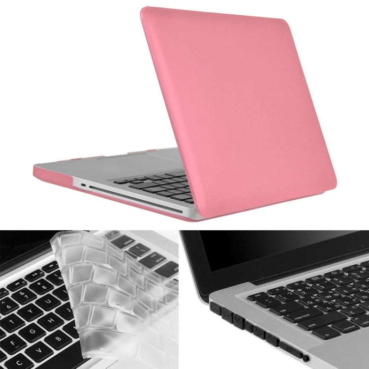 ENKAY for Macbook Pro 15.4 inch (US Version) / A1286 Hat-Prince 3 in 1 Frosted Hard Shell Plastic Protective Case with Keyboard Guard & Port Dust Plug(Pink) - MacBook Pro Cases by ENKAY | Online Shopping UK | buy2fix