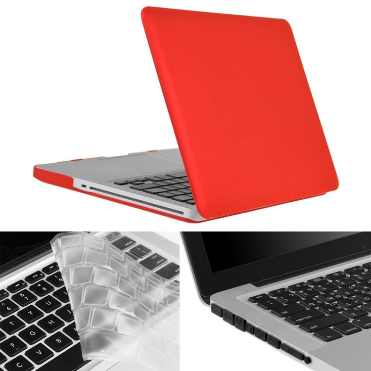 ENKAY for Macbook Pro 15.4 inch (US Version) / A1286 Hat-Prince 3 in 1 Frosted Hard Shell Plastic Protective Case with Keyboard Guard & Port Dust Plug(Red) - MacBook Pro Cases by ENKAY | Online Shopping UK | buy2fix