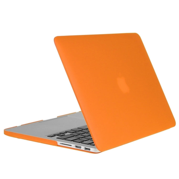 ENKAY for Macbook Pro Retina 15.4 inch (US Version) / A1398 Hat-Prince 3 in 1 Frosted Hard Shell Plastic Protective Case with Keyboard Guard & Port Dust Plug(Orange) - MacBook Pro Cases by ENKAY | Online Shopping UK | buy2fix