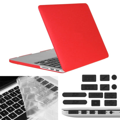 ENKAY for Macbook Pro Retina 15.4 inch (US Version) / A1398 Hat-Prince 3 in 1 Frosted Hard Shell Plastic Protective Case with Keyboard Guard & Port Dust Plug(Red) - MacBook Pro Cases by ENKAY | Online Shopping UK | buy2fix