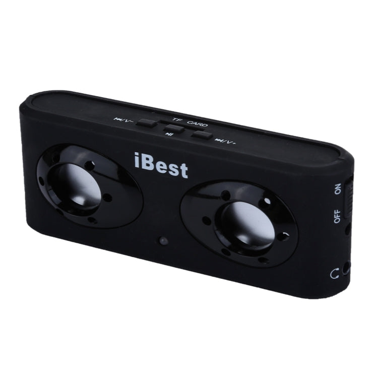 iBest Portable Stereo Rechargeable Speaker(Black) - Desktop Speaker by buy2fix | Online Shopping UK | buy2fix