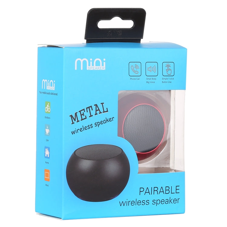 Mini Metal Wireless Bluetooth Speaker,  Hands-free, LED Indicator(Red) - Desktop Speaker by buy2fix | Online Shopping UK | buy2fix