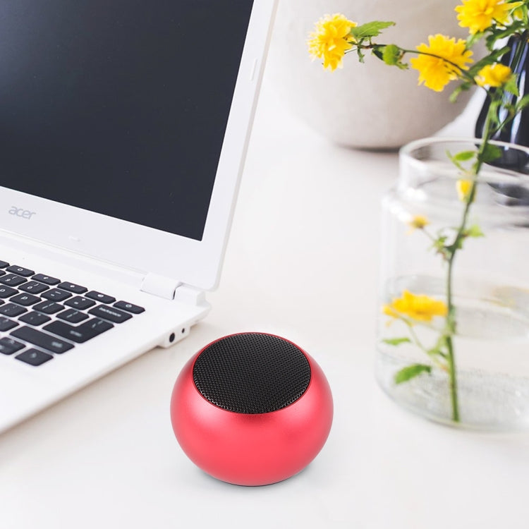 Mini Metal Wireless Bluetooth Speaker,  Hands-free, LED Indicator(Red) - Desktop Speaker by buy2fix | Online Shopping UK | buy2fix