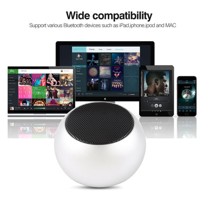 Mini Metal Wireless Bluetooth Speaker,  Hands-free, LED Indicator(Silver) - Desktop Speaker by buy2fix | Online Shopping UK | buy2fix