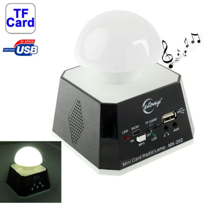 CT-0019 Multi LED Lights Speaker with FM Radio, Support TF Card(Black) - Desktop Speaker by buy2fix | Online Shopping UK | buy2fix
