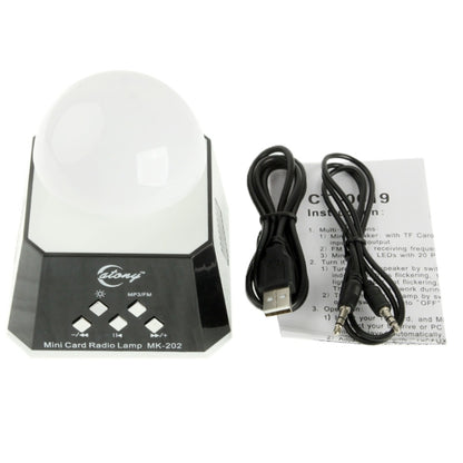 CT-0019 Multi LED Lights Speaker with FM Radio, Support TF Card(Black) - Desktop Speaker by buy2fix | Online Shopping UK | buy2fix