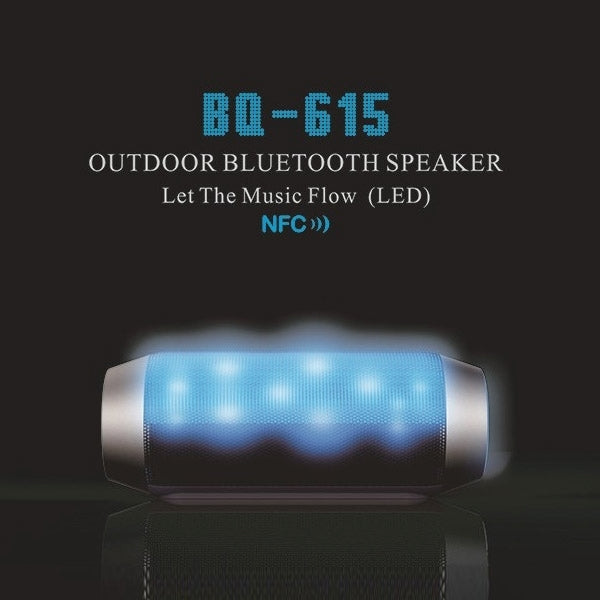AEC BQ-615 Pulse Portable Bluetooth Streaming Speaker with Built-in LED Light Show & Mic, For iPhone, Galaxy, Sony, Lenovo, HTC, Huawei, Google, LG, Xiaomi, other Smartphones and all Bluetooth Devices(Black) - Desktop Speaker by AEC | Online Shopping UK | buy2fix