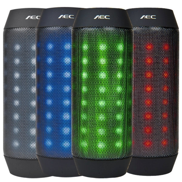 AEC BQ-615 Pulse Portable Bluetooth Streaming Speaker with Built-in LED Light Show & Mic, For iPhone, Galaxy, Sony, Lenovo, HTC, Huawei, Google, LG, Xiaomi, other Smartphones and all Bluetooth Devices(Black) - Desktop Speaker by AEC | Online Shopping UK | buy2fix