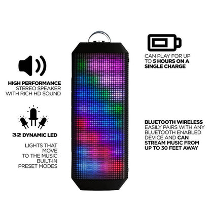 YM-339 2 x 5W Bluetooth Speaker with LED Lights, Support TF Card - Desktop Speaker by buy2fix | Online Shopping UK | buy2fix