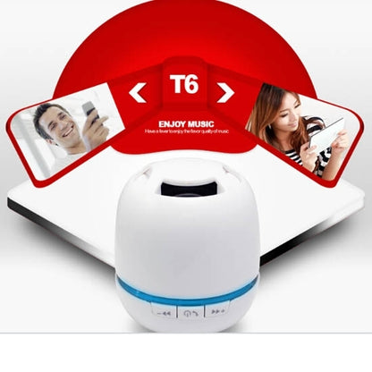 T6 Egg Style Mini Portable LED Light Bluetooth Stereo Speaker, Support TF Card / Handfree Function, For iPhone, Galaxy, Sony, Lenovo, HTC, Huawei, Google, LG, Xiaomi, other Smartphones and all Bluetooth Devices(Red) - Desktop Speaker by buy2fix | Online Shopping UK | buy2fix