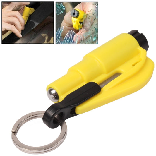 3 in 1 Car Emergency Hammer / Key Chain / Knife Broken Glass Portable Tool(Yellow) - Emergency Hammer by buy2fix | Online Shopping UK | buy2fix