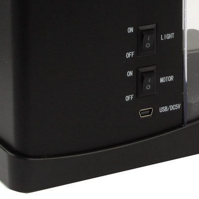 USB Desktop Aquarium Mini Fish Tank with Running Water and 6 LED Light, LCD Clock Display with Calendar, Time and Alarm (Holds 1.5 Quarts of Water)(Black) - Fish Tanks & Accessories by buy2fix | Online Shopping UK | buy2fix