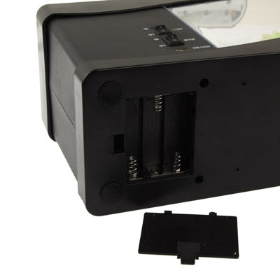 USB Desktop Aquarium Mini Fish Tank with Running Water and 6 LED Light, LCD Clock Display with Calendar, Time and Alarm (Holds 1.5 Quarts of Water)(Black) - Fish Tanks & Accessories by buy2fix | Online Shopping UK | buy2fix