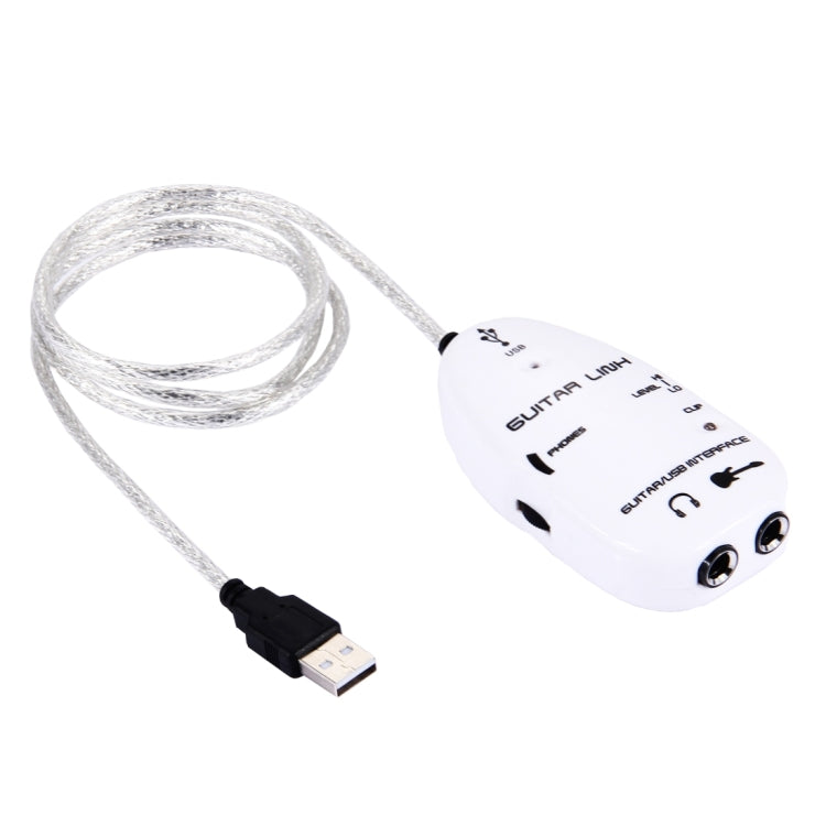USB Interface Guitar Link Cable PC / MAC Recording(White) - String Instrument Accessories by buy2fix | Online Shopping UK | buy2fix