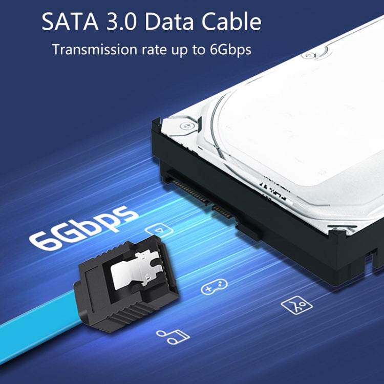 45cm Serial ATA 3.0 Data Cable (Aeruginosa Stone) - eSATA & SATA & IDE by buy2fix | Online Shopping UK | buy2fix