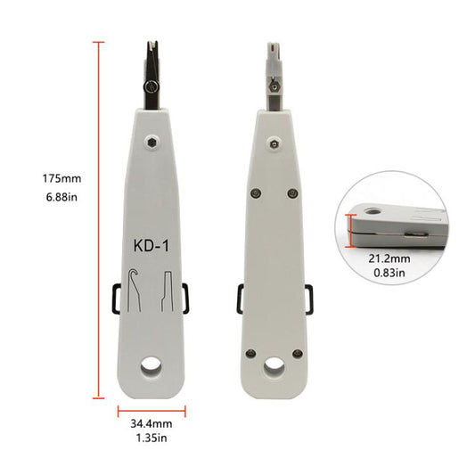 RJ45 / RJ12 / RJ11 Network BT Telephone Socket Multi Punch Insertion Tool(White) by buy2fix