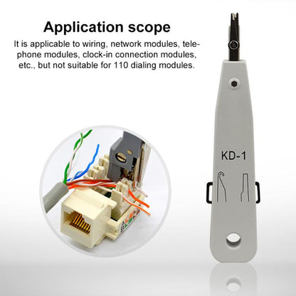 RJ45 / RJ12 / RJ11 Network BT Telephone Socket Multi Punch Insertion Tool(White) by buy2fix