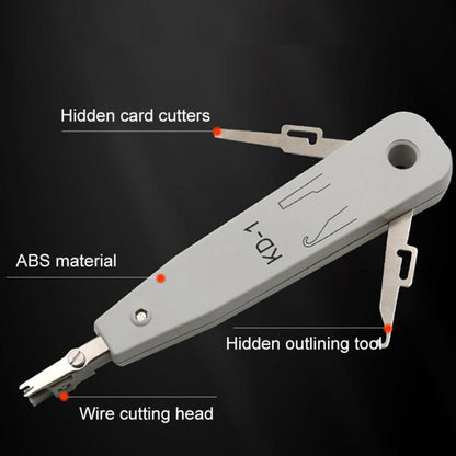 RJ45 / RJ12 / RJ11 Network BT Telephone Socket Multi Punch Insertion Tool(White) by buy2fix