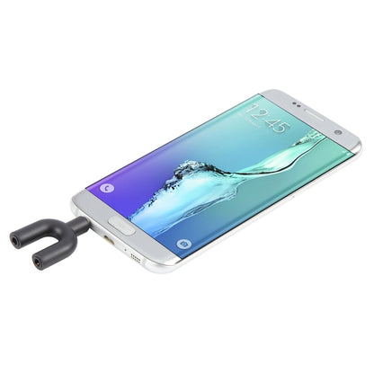 3.5mm Stereo Male to 3.5mm Headphone & Mic Female Splitter Adapter(Black) by buy2fix