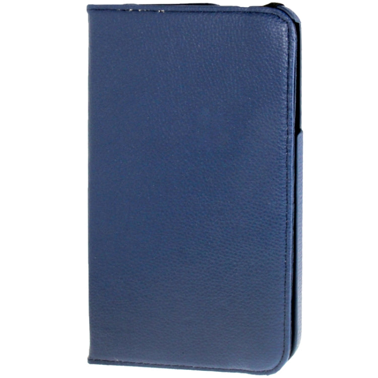 360 Degree Rotation Litchi Texture Leather Case with Holder for Galaxy Tab 3 (8.0) / T3110 / T3100 / T315(Dark Blue) by buy2fix