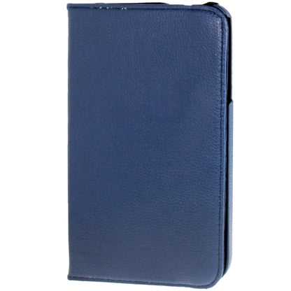 360 Degree Rotation Litchi Texture Leather Case with Holder for Galaxy Tab 3 (8.0) / T3110 / T3100 / T315(Dark Blue) by buy2fix
