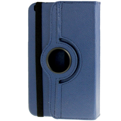 360 Degree Rotation Litchi Texture Leather Case with Holder for Galaxy Tab 3 (8.0) / T3110 / T3100 / T315(Dark Blue) by buy2fix