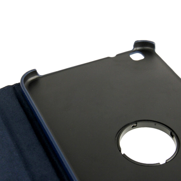 360 Degree Rotation Litchi Texture Leather Case with Holder for Galaxy Tab 3 (8.0) / T3110 / T3100 / T315(Dark Blue) by buy2fix