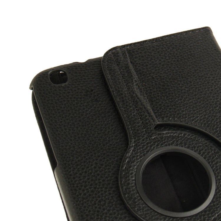 360 Degree Rotation Litchi Texture Leather Case with Holder for Galaxy Tab 3 (8.0) / T3110 / T3100 / T315(Black) by buy2fix
