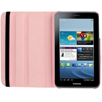 360 Degree Rotation Litchi Texture Leather Case with Holder for Galaxy Tab 3 (8.0) / T3110 / T3100 / T315(Pink) by buy2fix