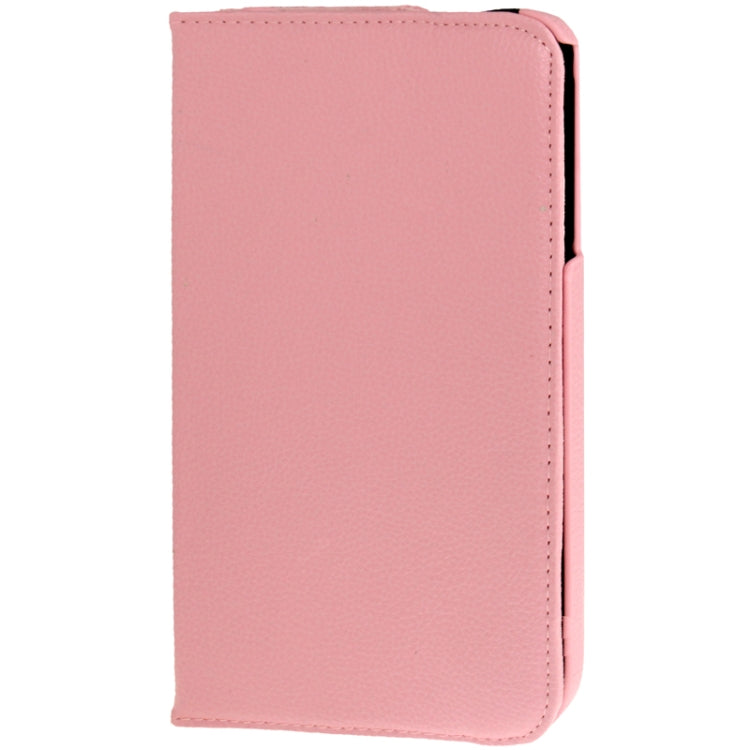 360 Degree Rotation Litchi Texture Leather Case with Holder for Galaxy Tab 3 (8.0) / T3110 / T3100 / T315(Pink) by buy2fix