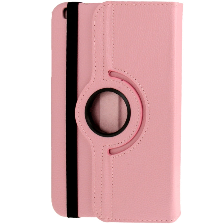 360 Degree Rotation Litchi Texture Leather Case with Holder for Galaxy Tab 3 (8.0) / T3110 / T3100 / T315(Pink) by buy2fix