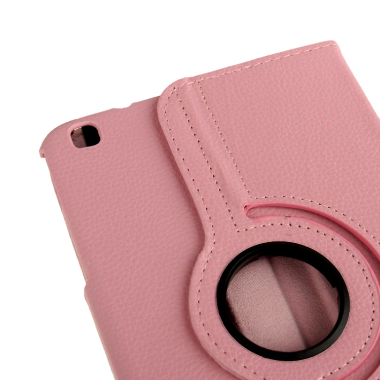 360 Degree Rotation Litchi Texture Leather Case with Holder for Galaxy Tab 3 (8.0) / T3110 / T3100 / T315(Pink) by buy2fix