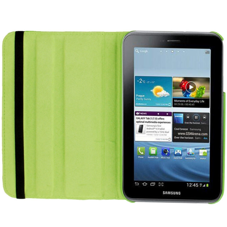 360 Degree Rotation Litchi Texture Leather Case with Holder for Galaxy Tab 3 (8.0) / T3110 / T3100 / T315(Green) by buy2fix