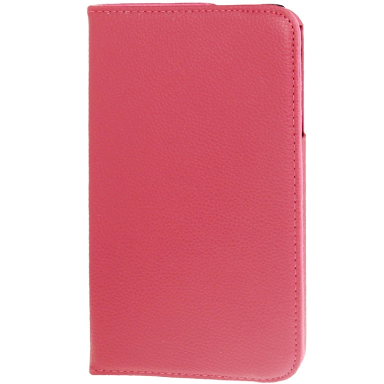 360 Degree Rotation Litchi Texture Leather Case with Holder for Galaxy Tab 3 (8.0) / T3110 / T3100 / T315(Magenta) by buy2fix