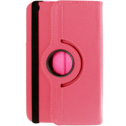 360 Degree Rotation Litchi Texture Leather Case with Holder for Galaxy Tab 3 (8.0) / T3110 / T3100 / T315(Magenta) by buy2fix