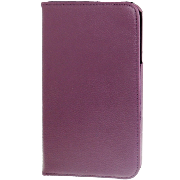 360 Degree Rotation Litchi Texture Leather Case with Holder for Galaxy Tab 3 (8.0) / T3110 / T3100 / T315(Purple) by buy2fix
