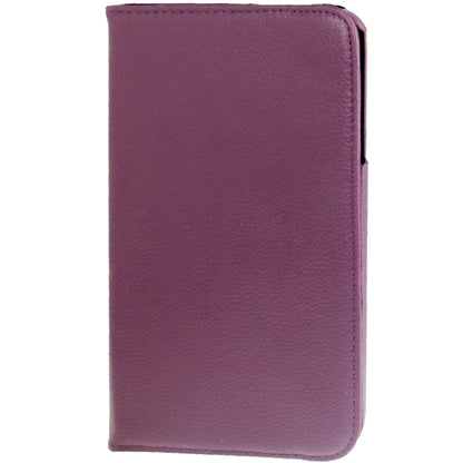 360 Degree Rotation Litchi Texture Leather Case with Holder for Galaxy Tab 3 (8.0) / T3110 / T3100 / T315(Purple) by buy2fix