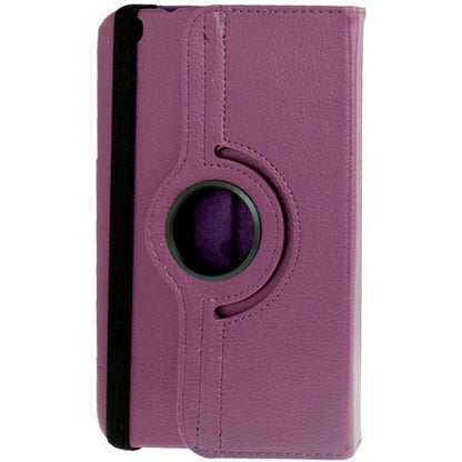 360 Degree Rotation Litchi Texture Leather Case with Holder for Galaxy Tab 3 (8.0) / T3110 / T3100 / T315(Purple) by buy2fix